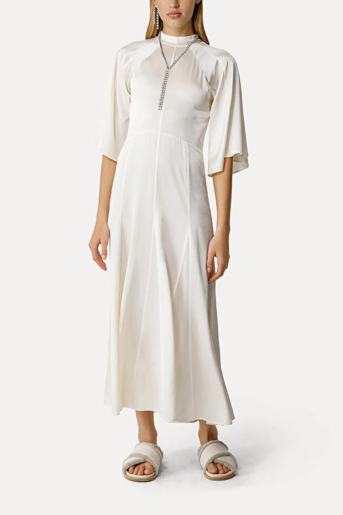 Stretchy Silk Satin Couture Gown in Pure