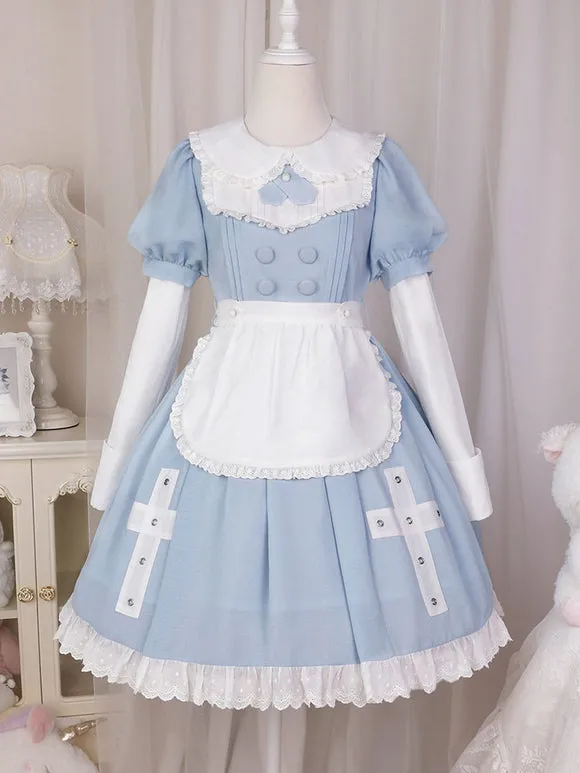 Sweet Lolita Dress Polyester Short Sleeves Sweet Lolita Dress