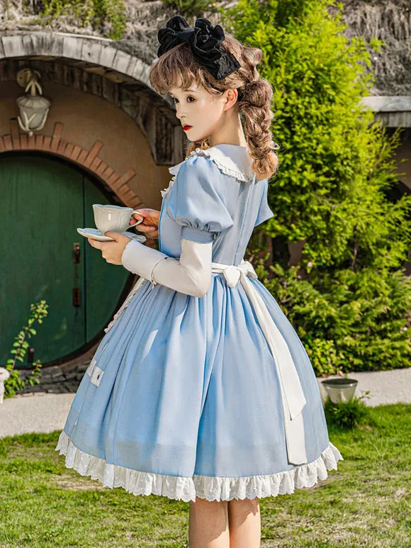Sweet Lolita Dress Polyester Short Sleeves Sweet Lolita Dress