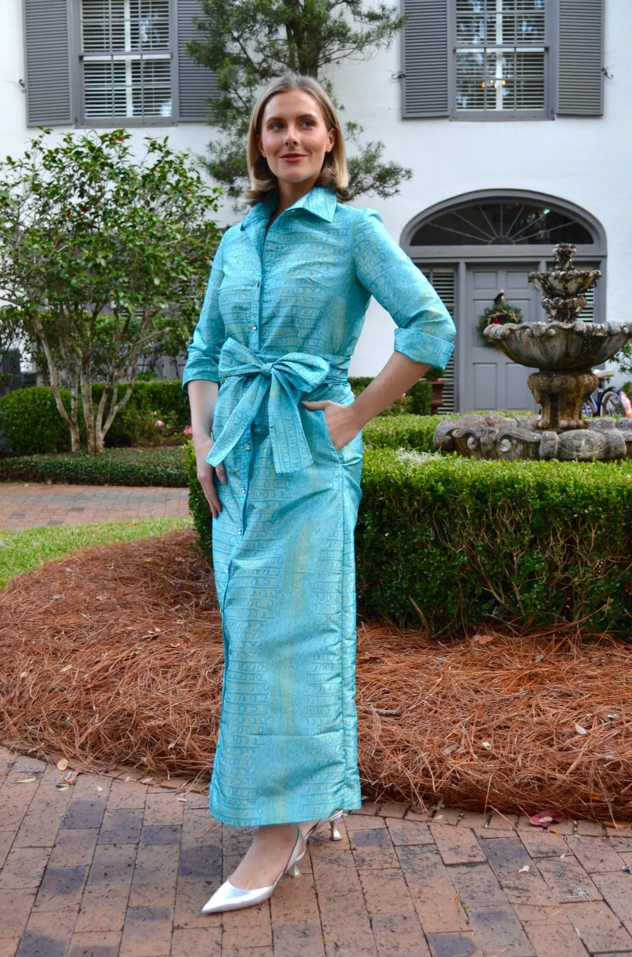 Taffeta Huntington in Peacock Gator