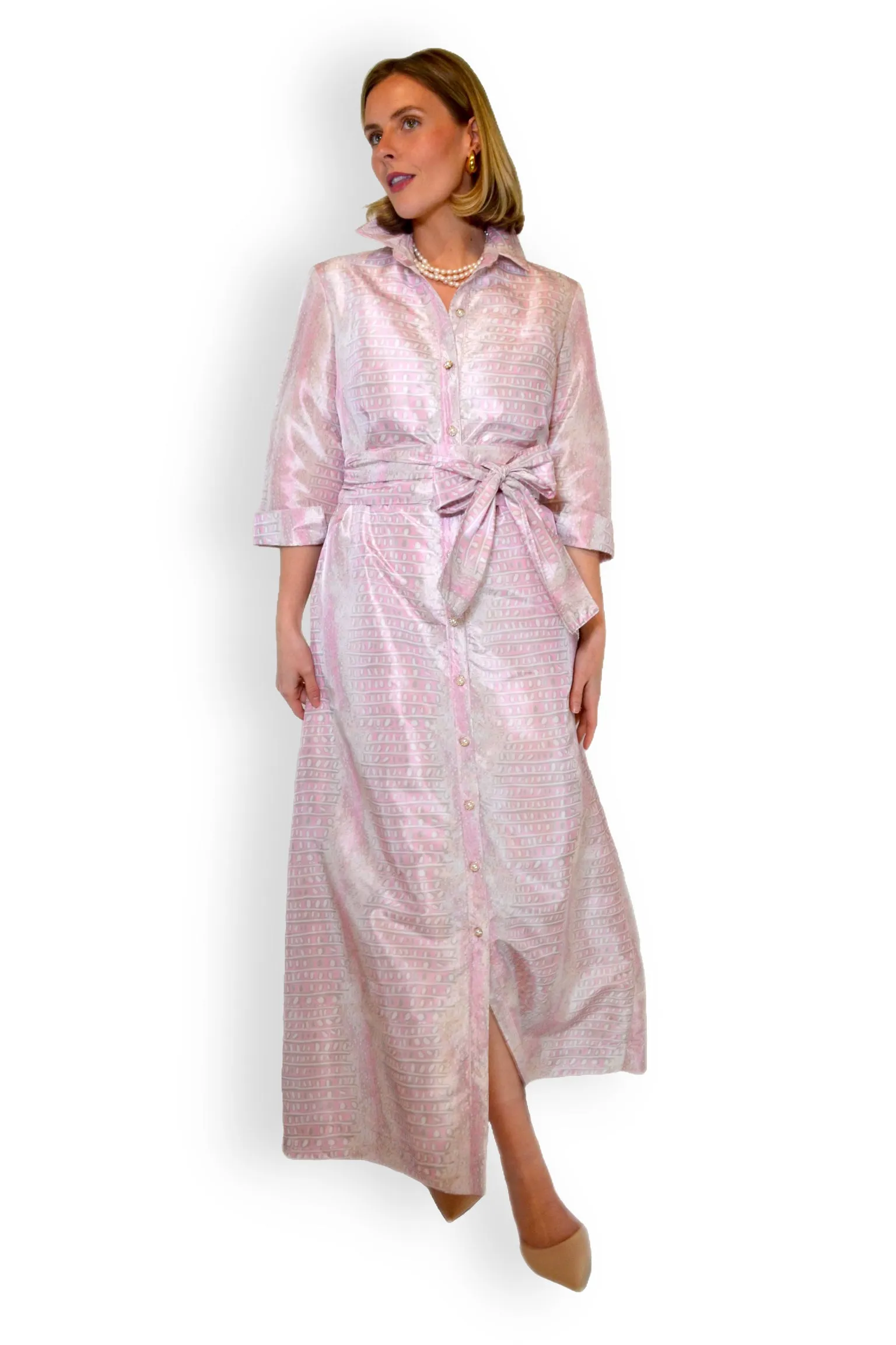 Taffeta Huntington in Pink Champagne Gator