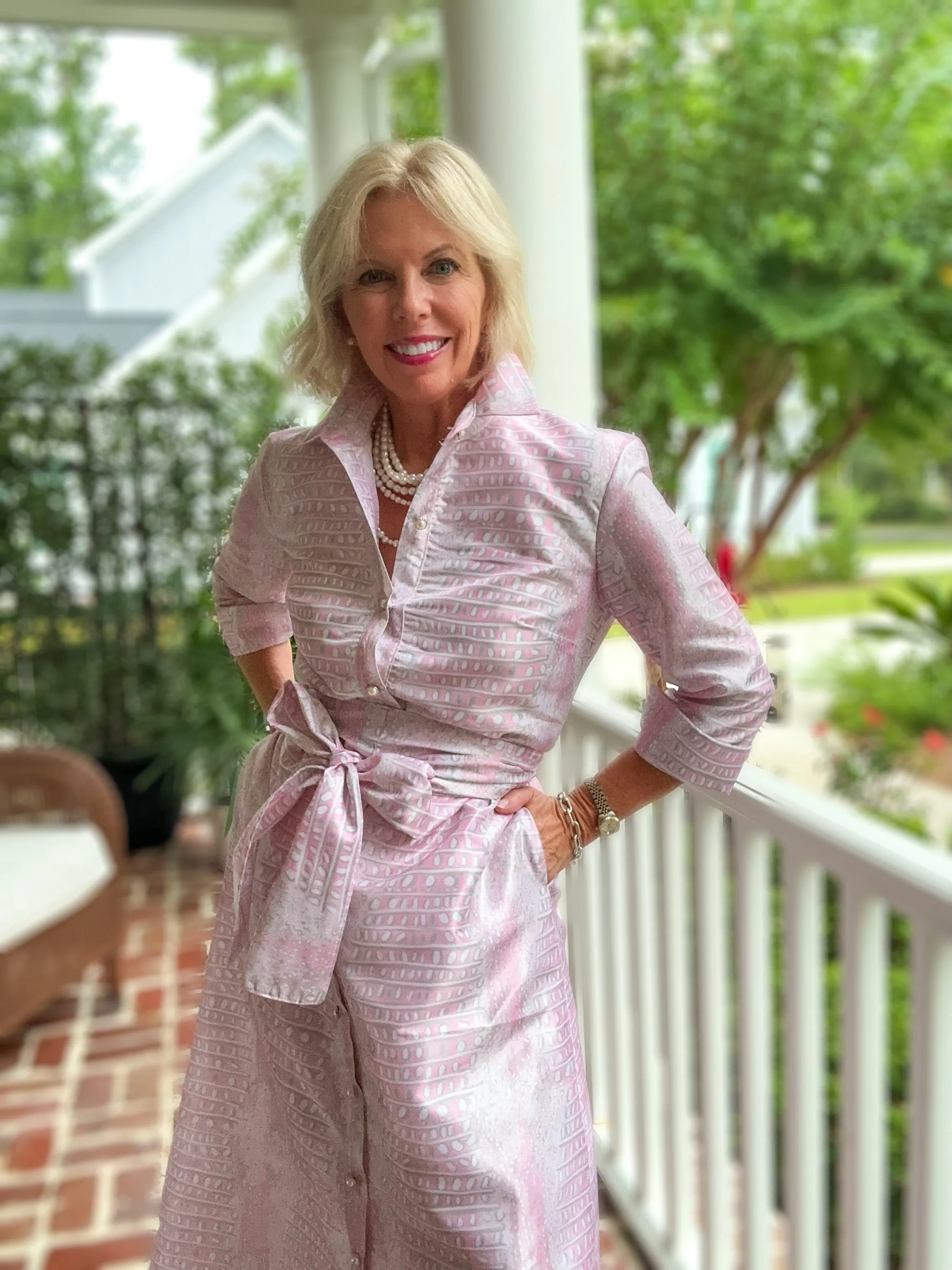 Taffeta Huntington in Pink Champagne Gator