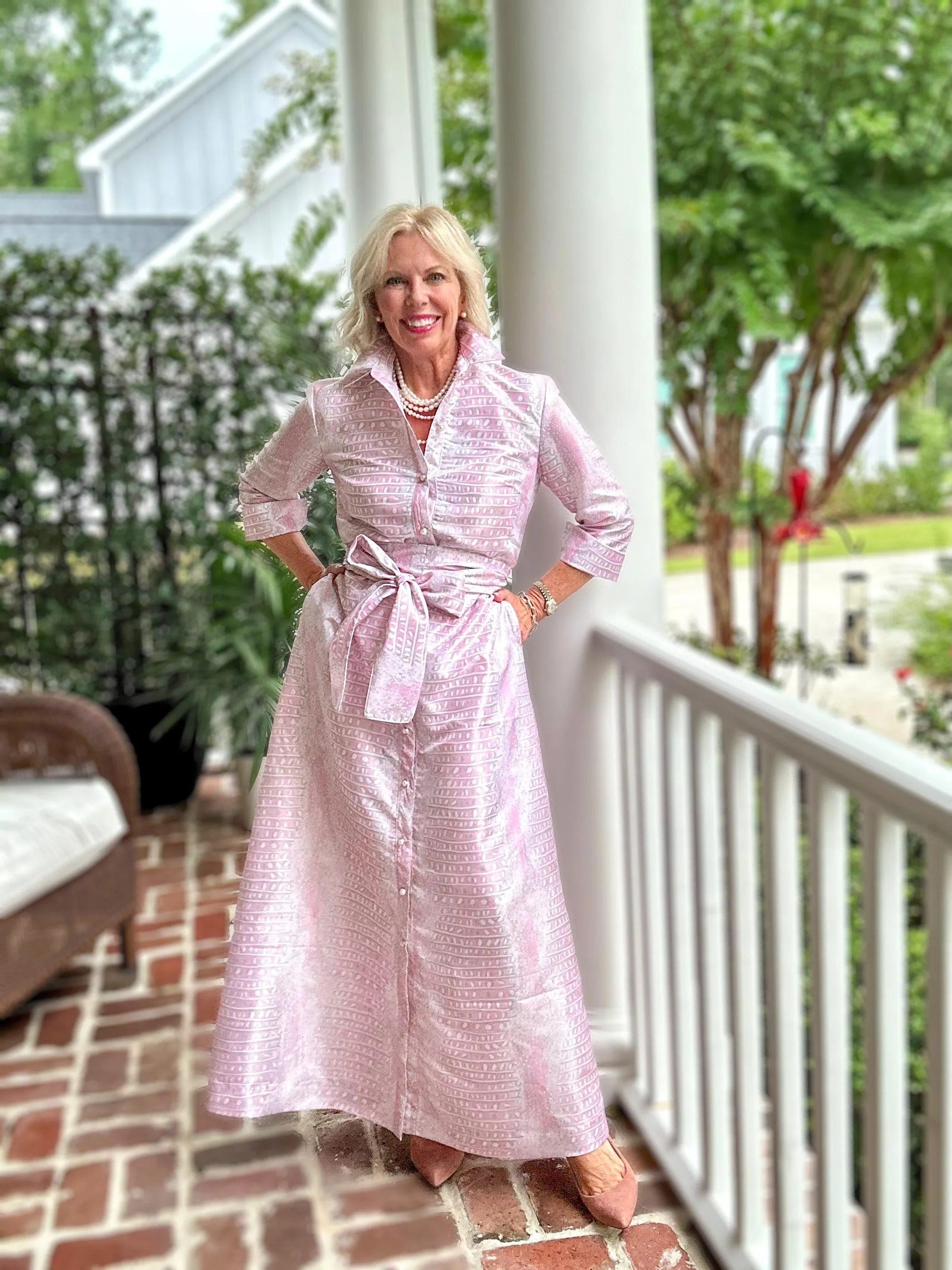 Taffeta Huntington in Pink Champagne Gator