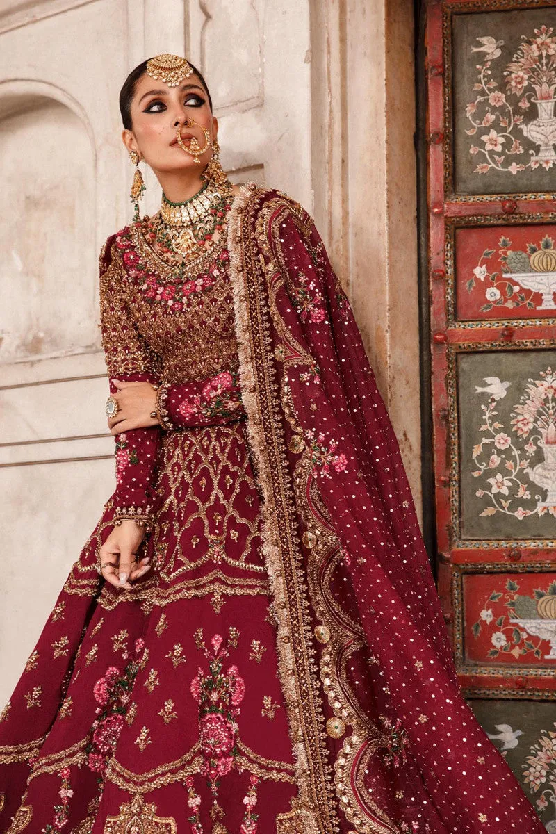 Tena Durrani Pakistani Bridal Dress in Traditional Pishwas Style
