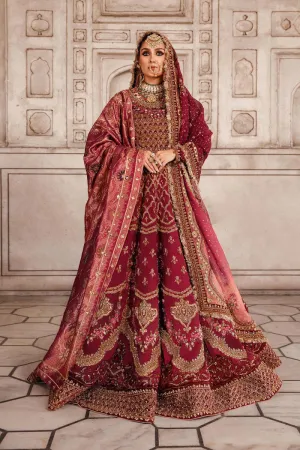 Tena Durrani Pakistani Bridal Dress in Traditional Pishwas Style