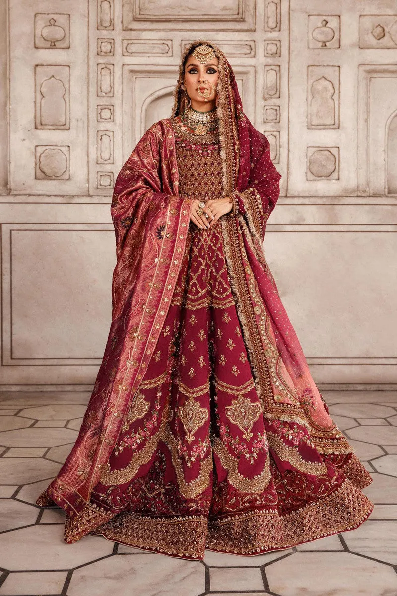 Tena Durrani Pakistani Bridal Dress in Traditional Pishwas Style