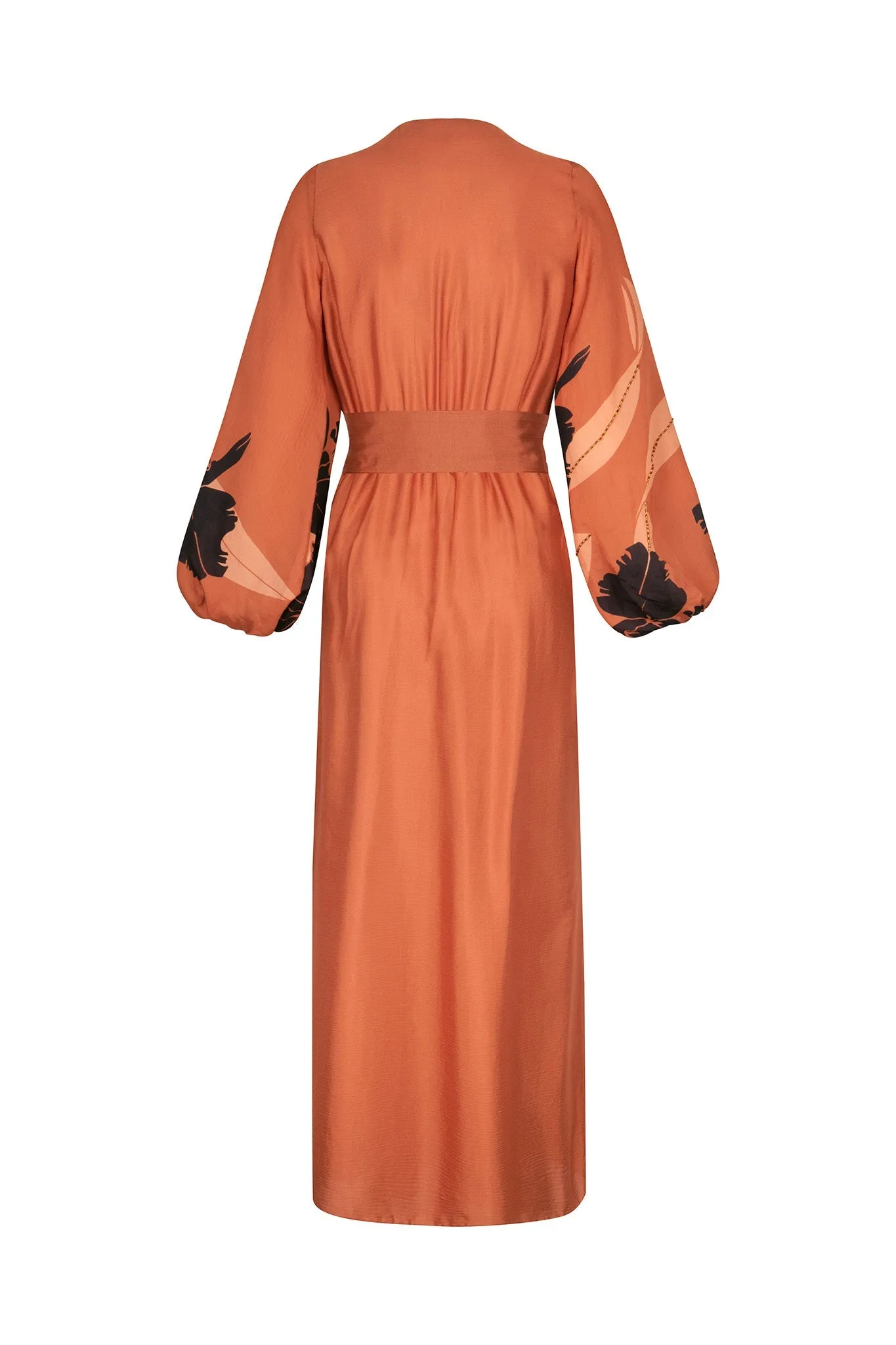 Tertulia Martellato Silk Maxi Dress in Terra