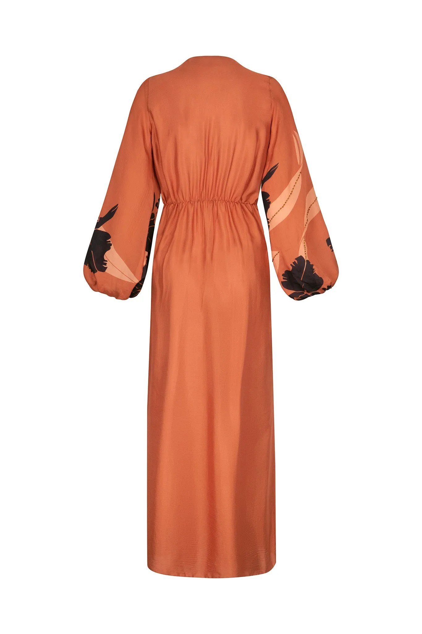 Tertulia Martellato Silk Maxi Dress in Terra