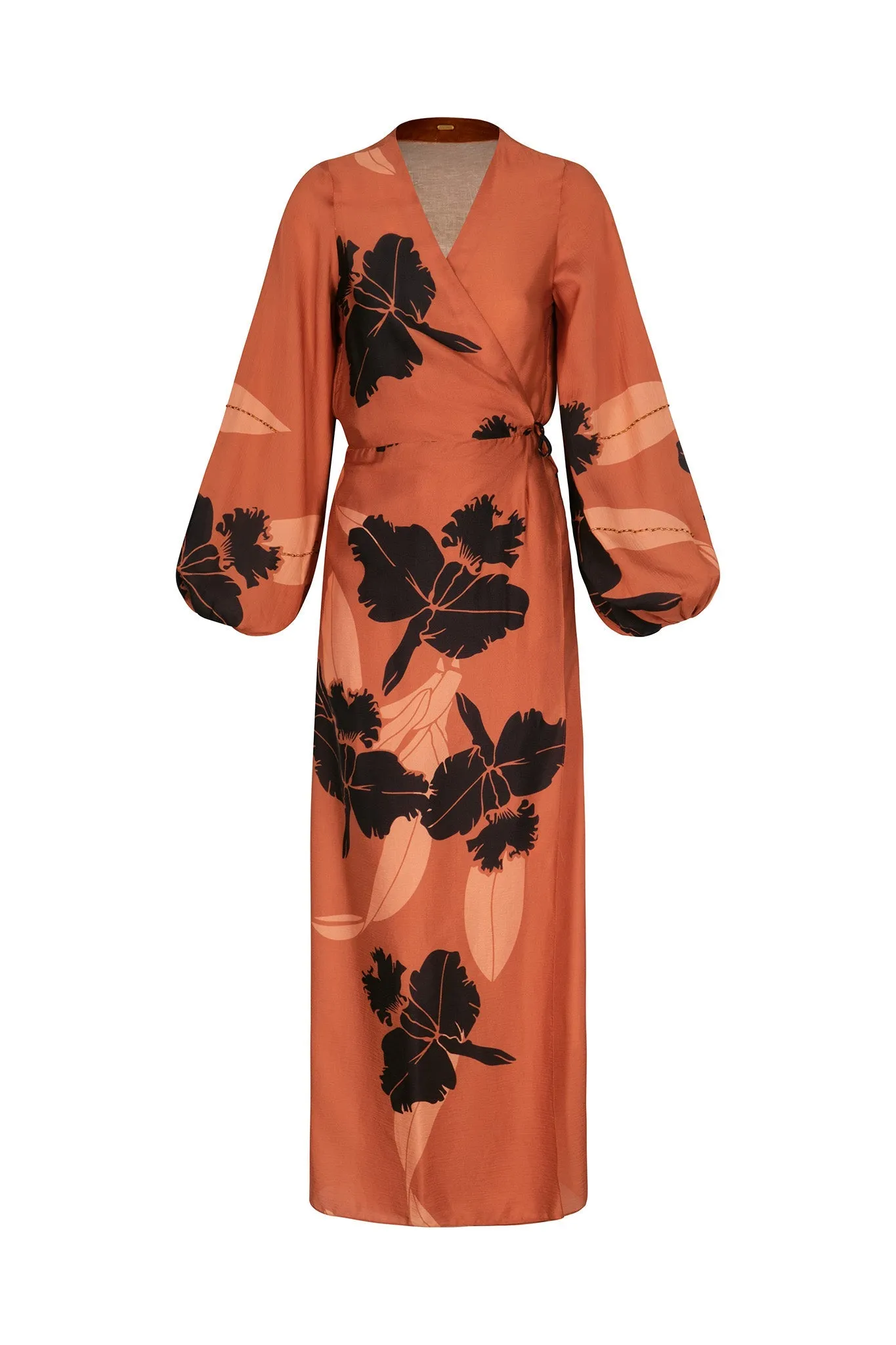 Tertulia Martellato Silk Maxi Dress in Terra