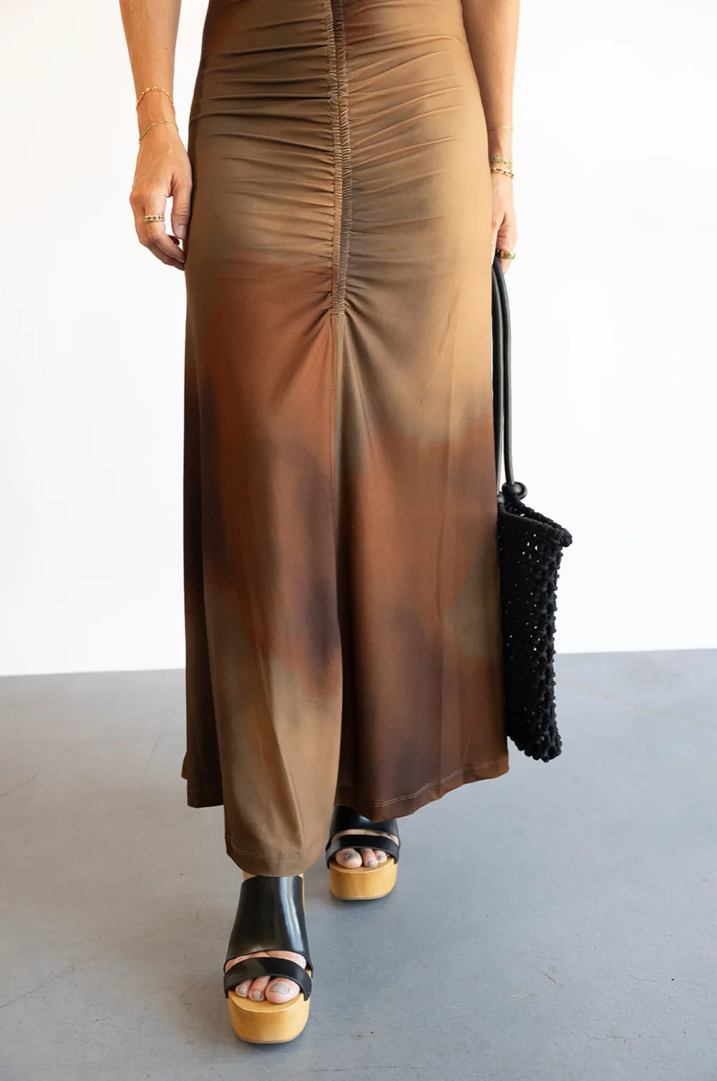 The Atacalcoi Mitch Midi Dress - Earth