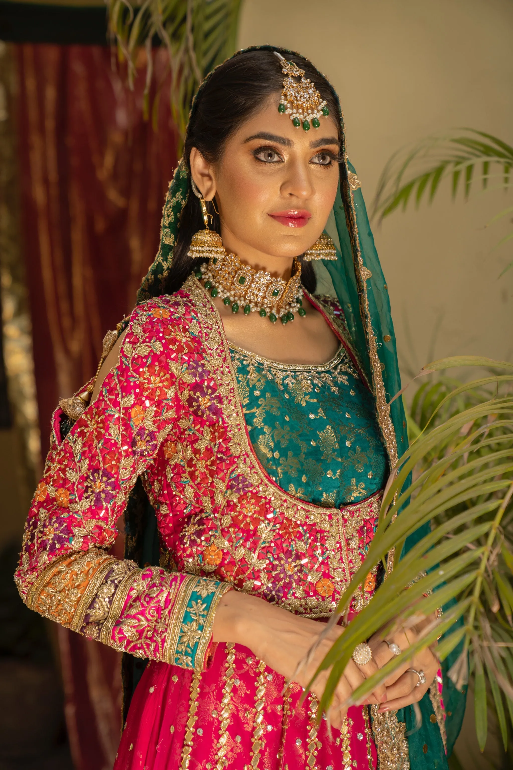 Traditional Pishwas and Lehenga Pakistani Bridal Dress