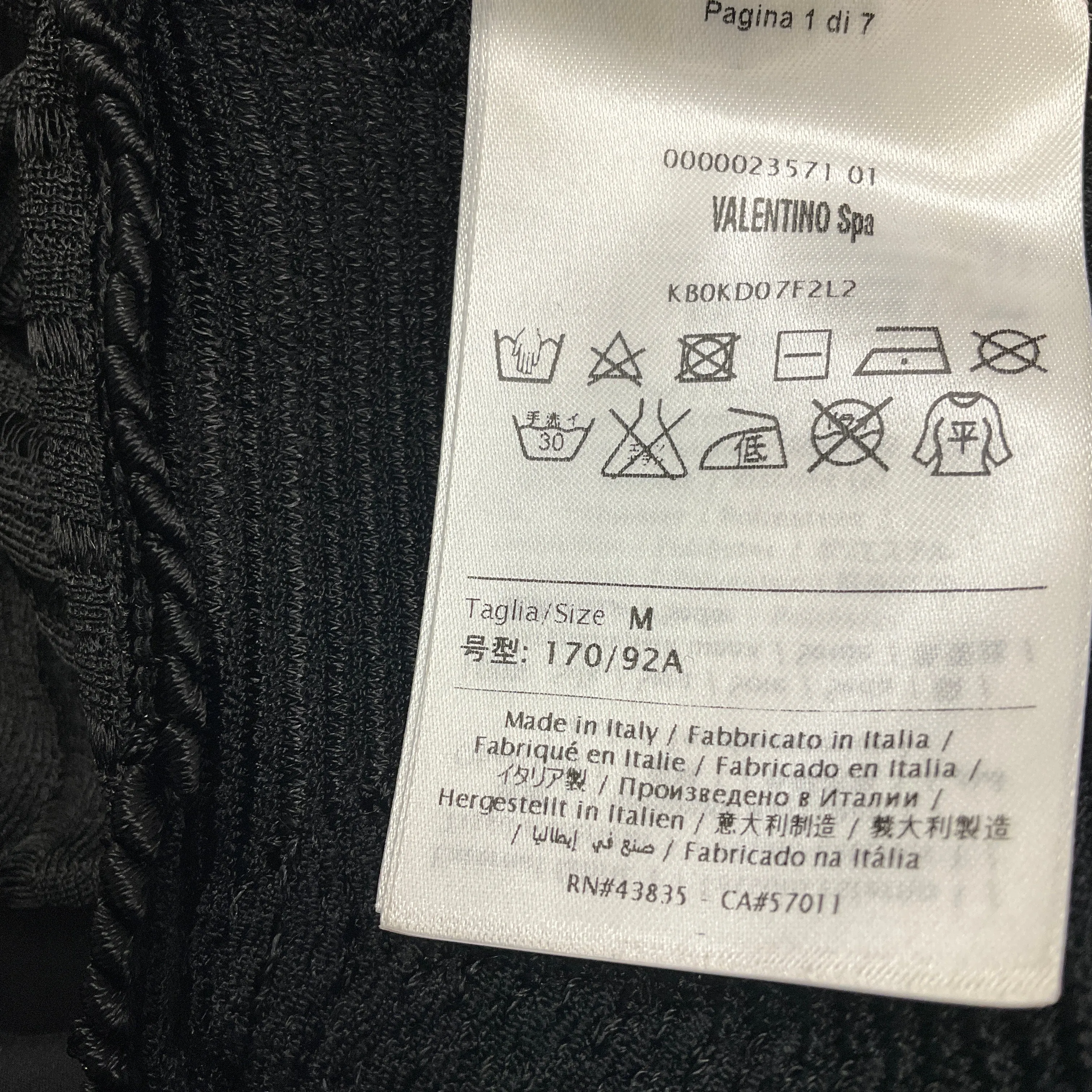 Valentino Black Fringed Silk Knit Midi Dress