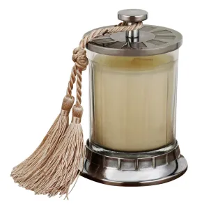 Vanilla Candle Hand Cut Jar withTassel