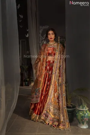 Velvet Bridal Lehnga Dress for Pakistani Wedding #BN1000
