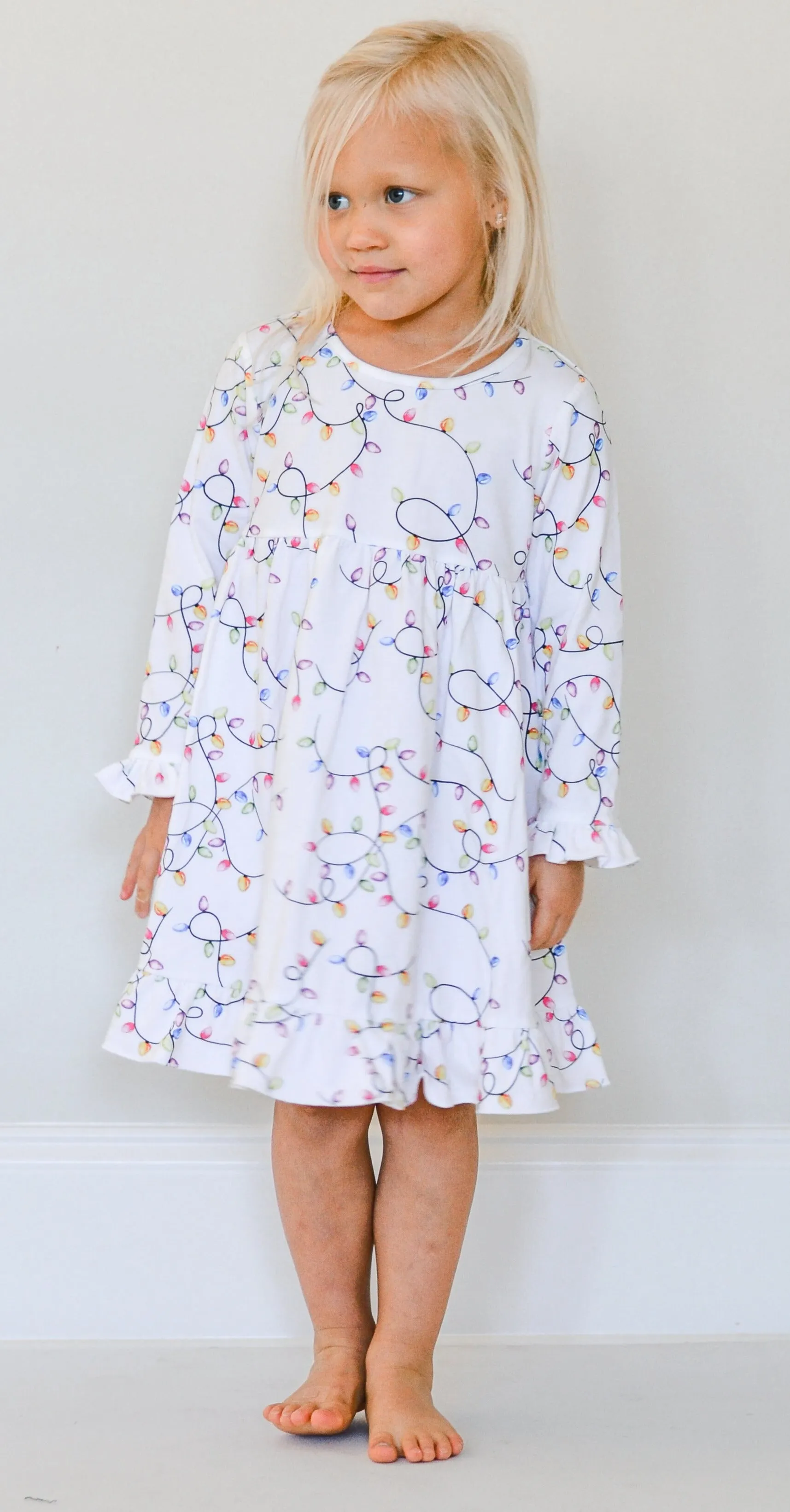 Velvet Fawn Christmas Light L/S Lounge Dress