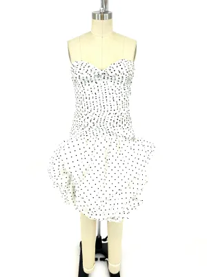 Vicky Tiel Swiss Dot Tulle Dress