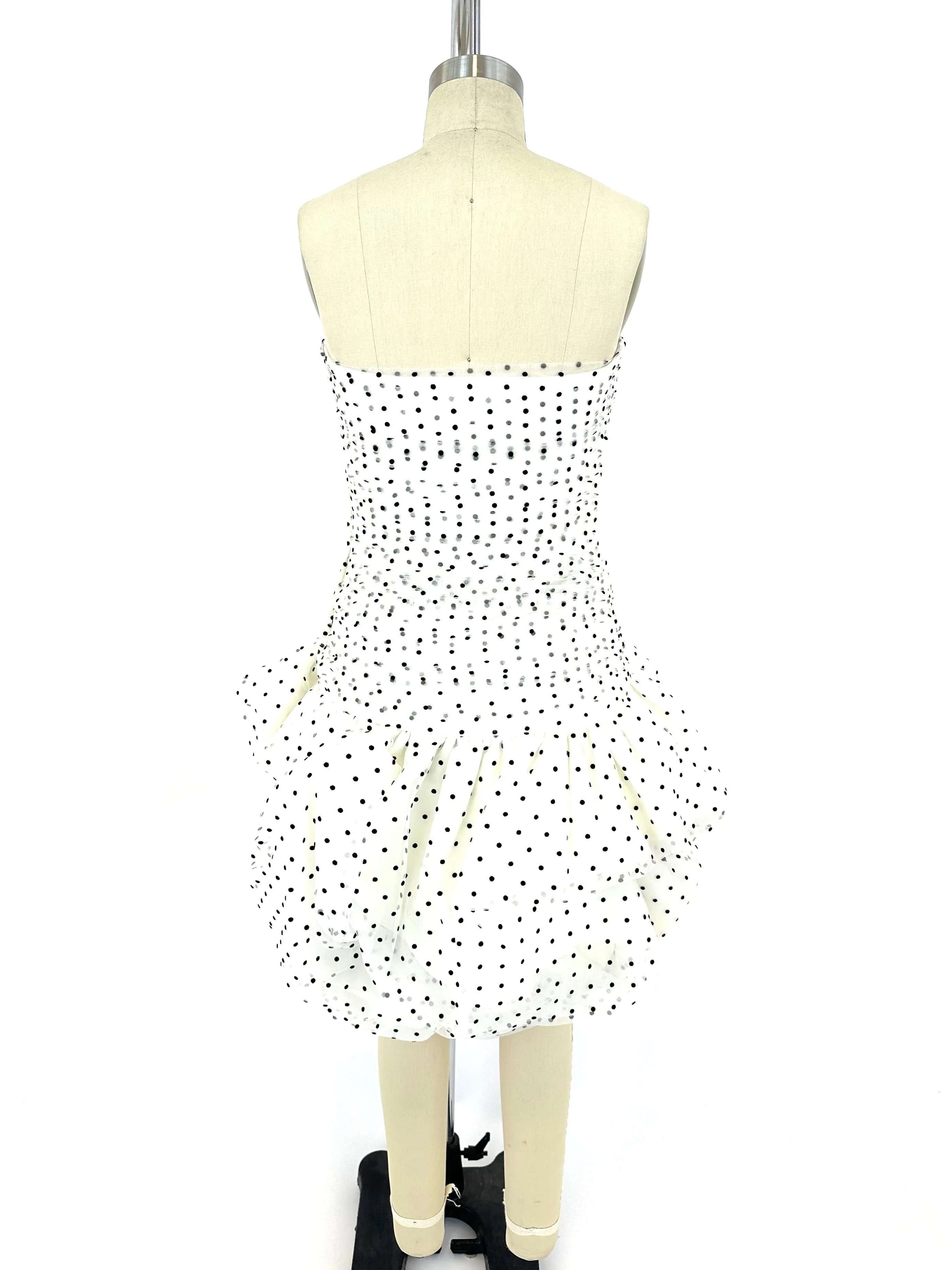 Vicky Tiel Swiss Dot Tulle Dress