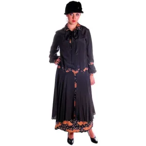 Vintage 1920s Dress  Silk Art Deco Era Dress Flapper Large Printed Silk Detail