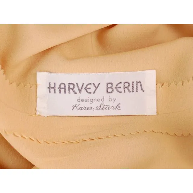 Vintage Brown Silk Chiffon Beaded Cocktail Dress Harvey Berin 1950S 34-24-Free