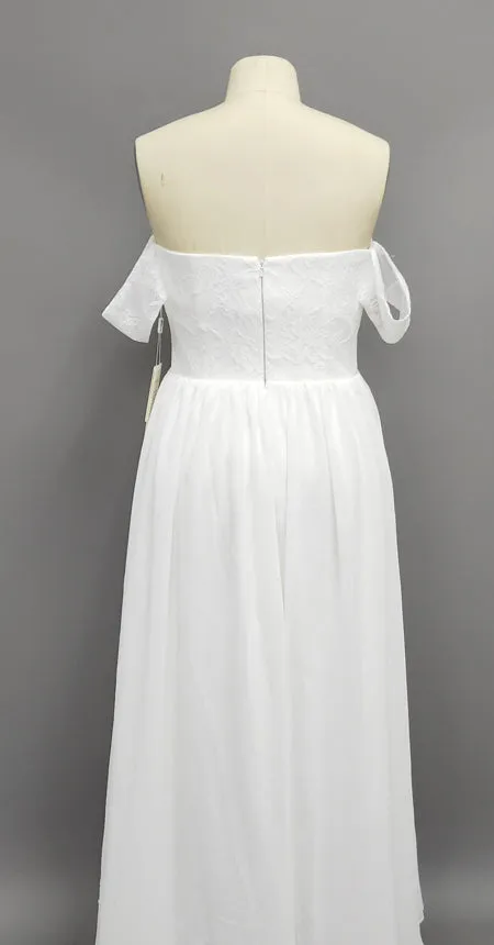 Wedding Lace And Chiffon Babydoll Wedding Gown Bohemian Dress-z711371