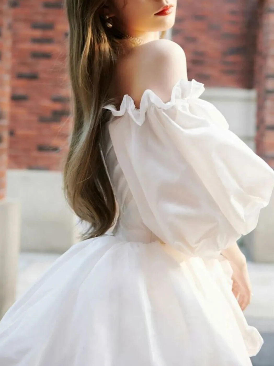 White satin short prom dress white Taffeta short evening dress