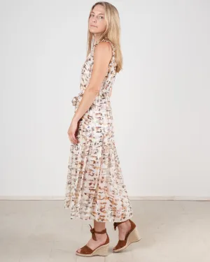willow silk chiffon dress - tiger print